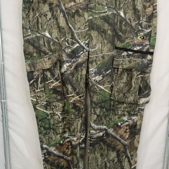 Mossy Oak Men's Cargo Pocket Hunting Pant Elastic Waist Zip Pocket  XXL (44-46) - Picture 1 of 10